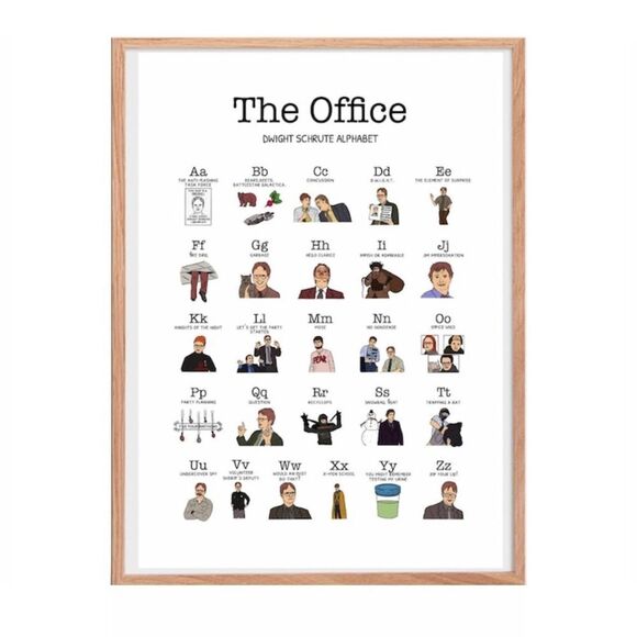 The Office Dwight Schrute Alphabet Print - Picture 1 of 3